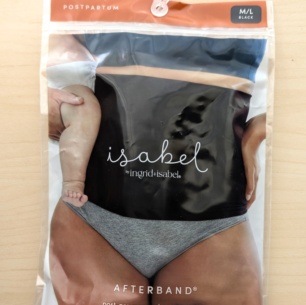 Postpartum Afterband Post Pregnancy Shape + Support M/L Ingrid + Isabel Black